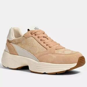 Coach C152 Tech Runner in Neutral/Tan/Beige Size 9